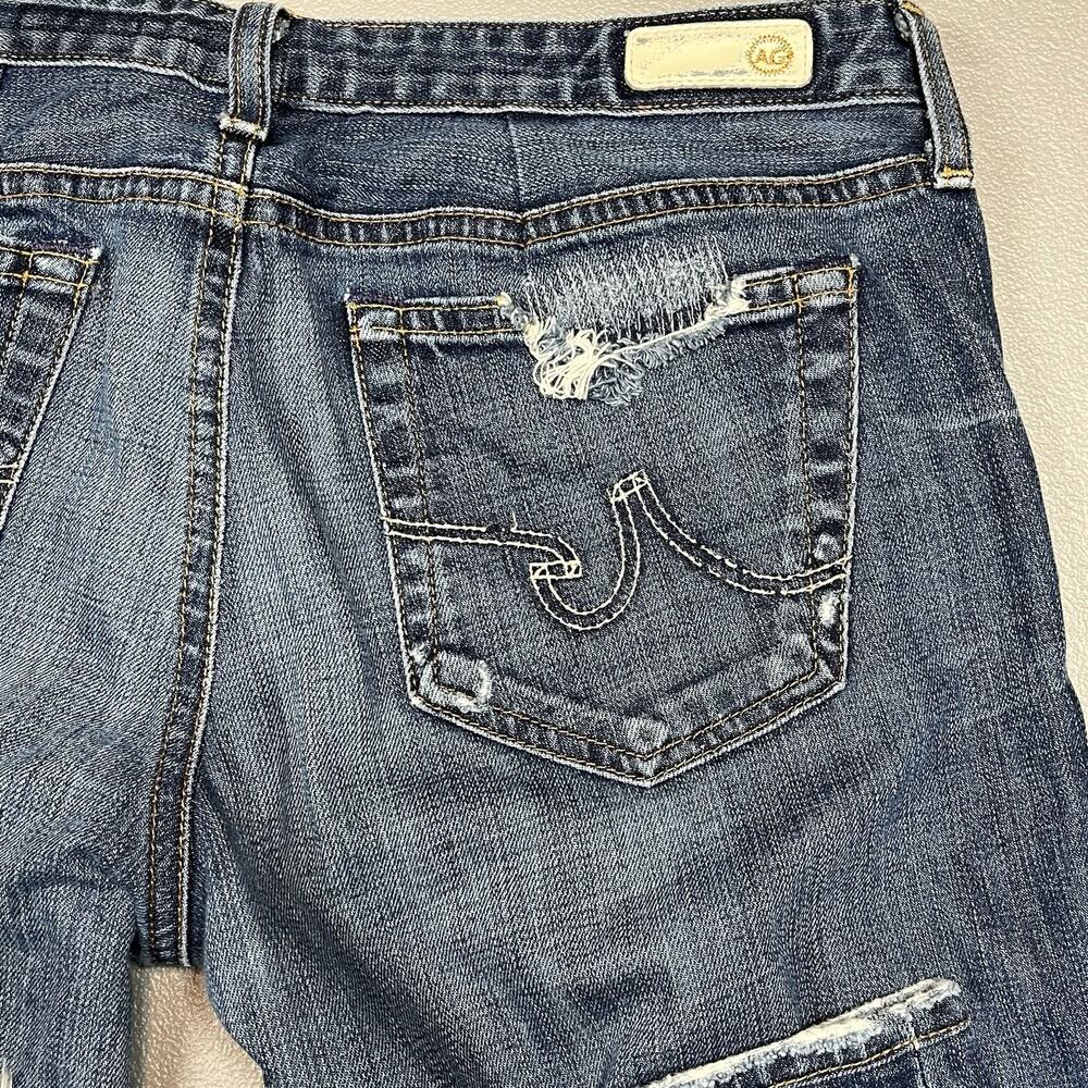 AG Adriano Goldschmied Angel Jeans 31R Regular Blue Boot cut Distressed midrise